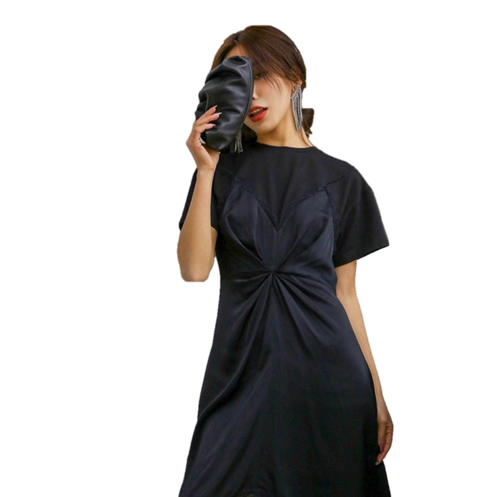 Cottia London Strap Jacquard Dress shirt faux black small